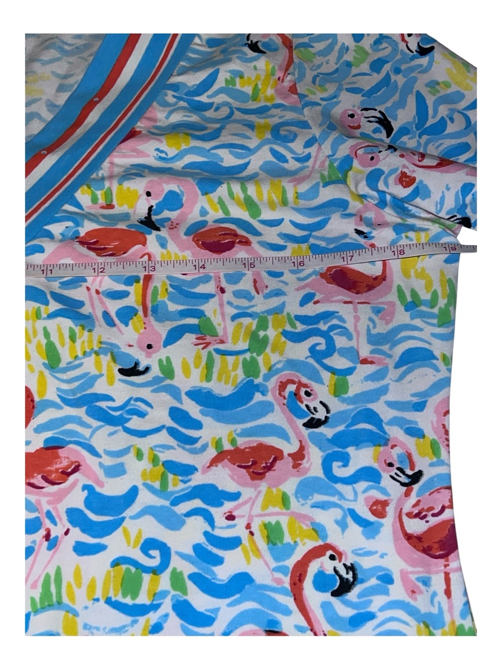 Barbara Erickson flamingo 🦩 3/4 sleeve 
v-neck dress - Picture 4 of 10
